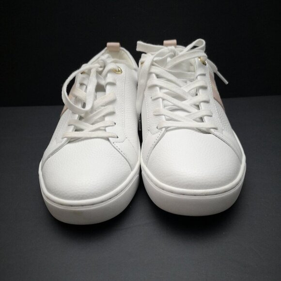 Ted Baker Ladies Size 8 Cushion Insole White w/ Pink Accent Leather Sneakers - Picture 4 of 8